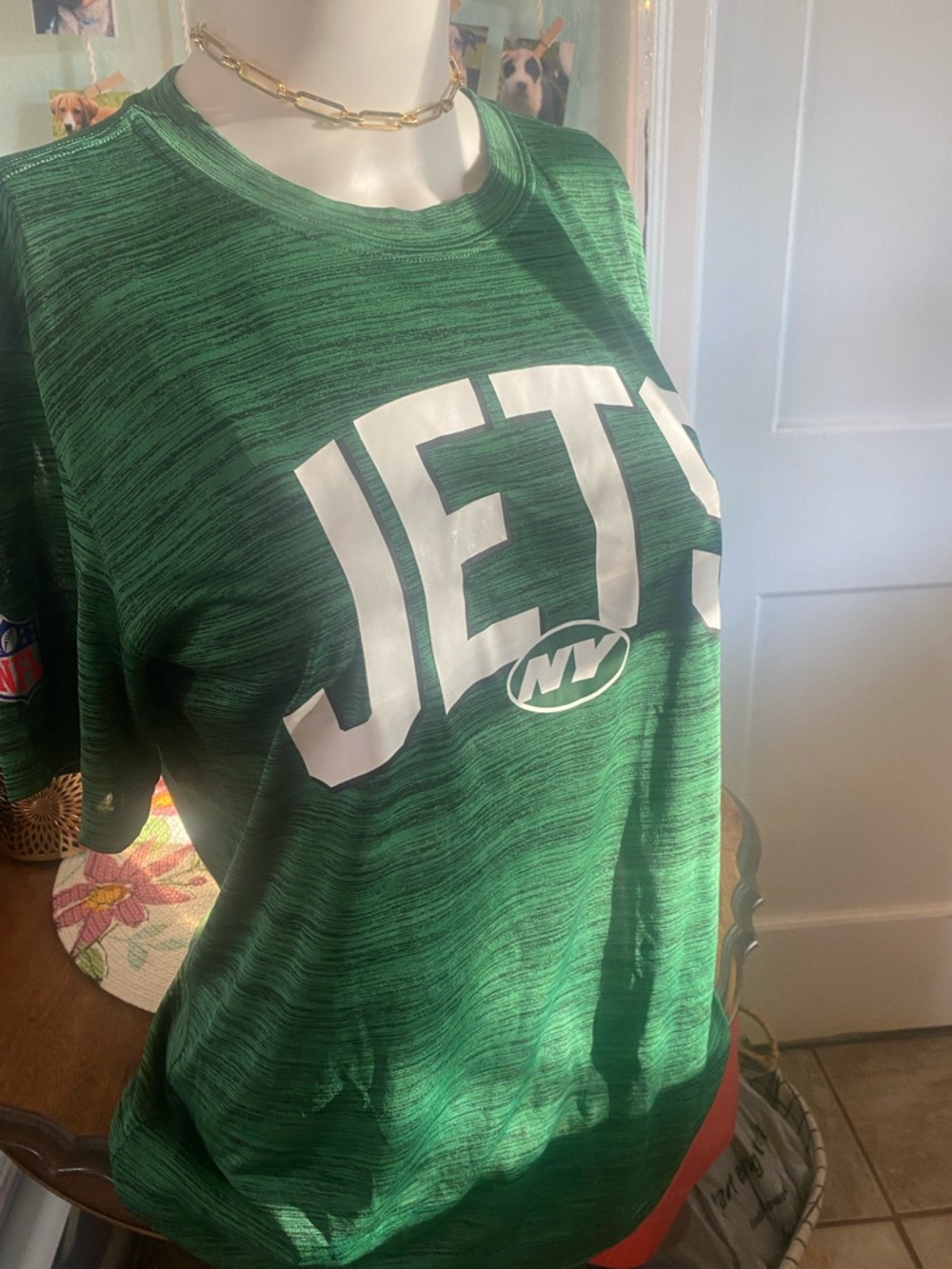 NFL Green New York Jets Women's Jersey Top